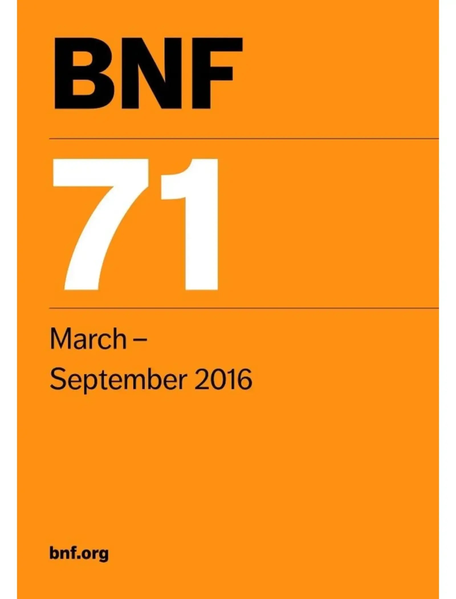 BNF 71 (British National Formulary March–September 2016)